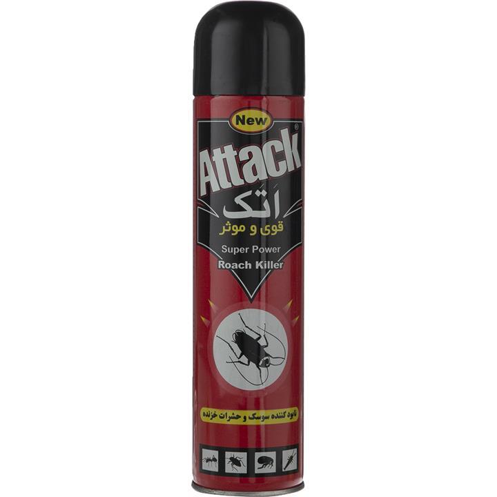 اسپری حشره کش اتک مدل Red حجم 400 میلی لیتر Attack Red Roch Killer And Flying Insect 400ml